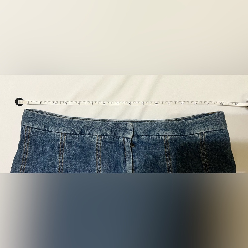 Vintage Gap Denim Pleated Skirt - Medium Blue - Size 6 - Picture 8 of 11